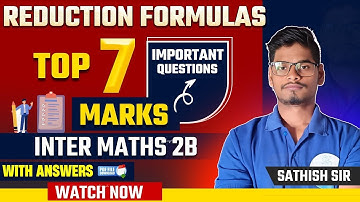 Reduction Formulas  || Sec nx dx  ||  Maths 2B | 7 Marks imps  | PART - 5 | Inter 2nd Year Maths