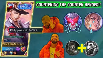 COUNTERING THE COUNTER HEROES USING CLINT! | CHEAP ITEMS IS TOTALLY BROKEN | CLINT BEST BUILD | MLBB