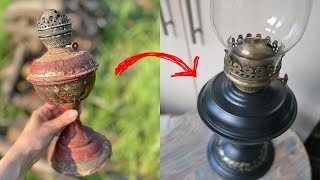 Restoring an old kerosene lamp / Восстановление старой керосиновой лампы / DIY TSVORIC