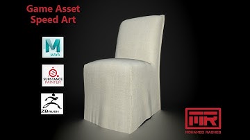 low poly game asset | Speed Art for a chair