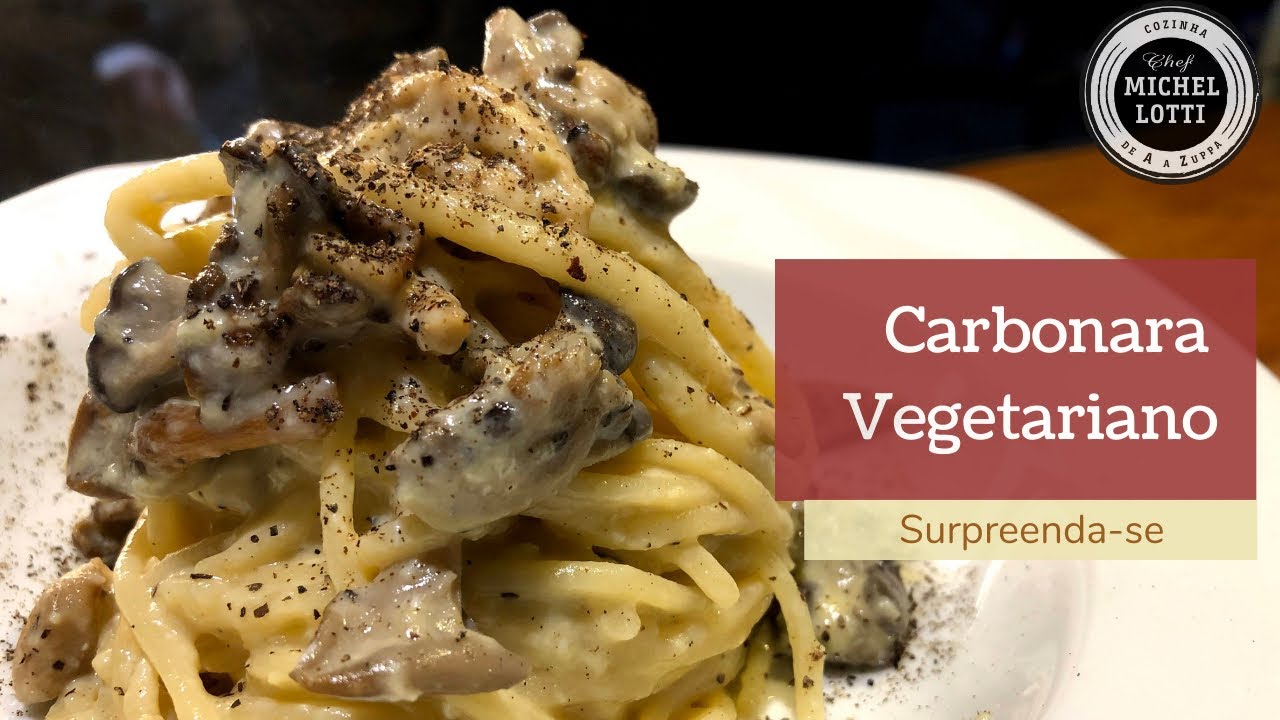 Carbonara VEGETARIANO - um prato surpreendente e DELICIOSO