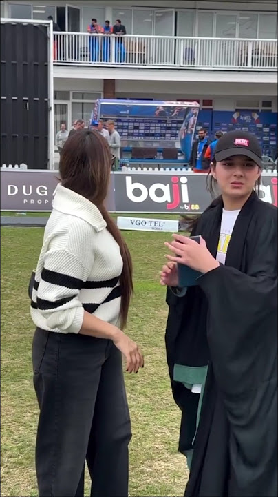 Shahid Afridi beautiful daughter Asmara Afridi in stadium 😍💗 #shorts #shaheenafridi #anshaafridi