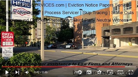 Skip Trace & Serve | Stake Out & Serve | Difficult to Serve | Big Bear Services, LLC