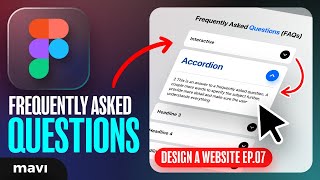 WEB DESIGN IN FIGMA ep.07: Interactive FAQs Section with ACCORDIONS – Free UX / UI Course