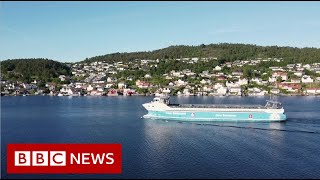 Self-driving electric container ship sets sail in Norway - BBC News