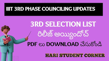 Ap iiit 3rd selection list released 2022
