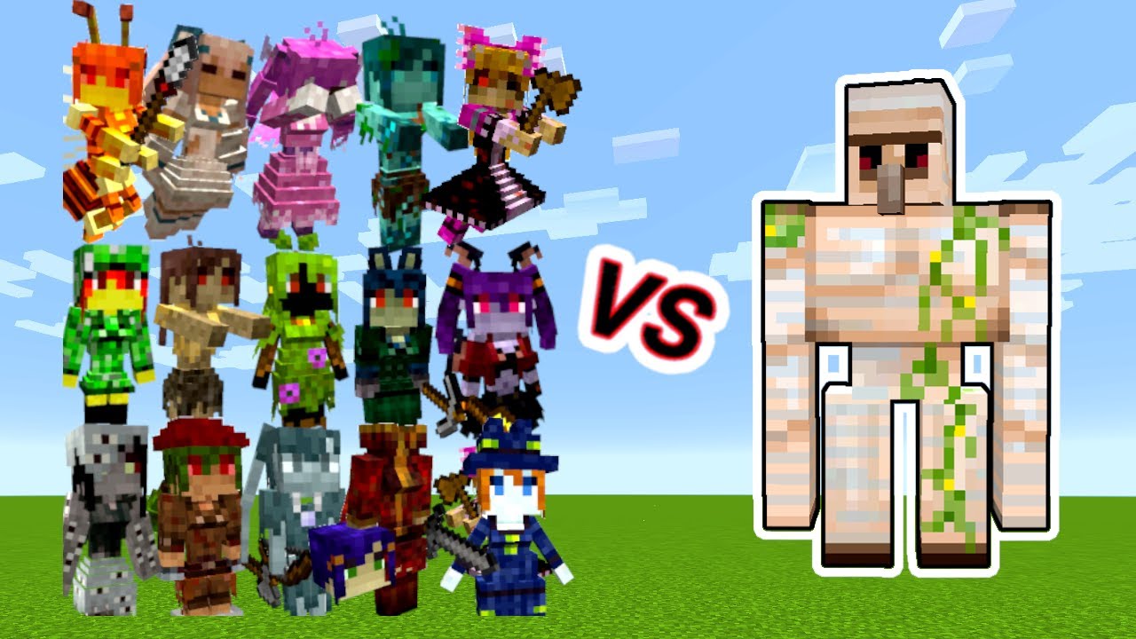 Iron Golem Vs. New Hostile Mobs in Minecraft YouTube