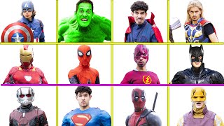 Superhero Transformations: Hulk/ Spider-Man/ Superman/ Captain America/ The Flash/ Batman