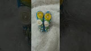 Handmade hair clips!!Embroidery +Bead work and pearls!!