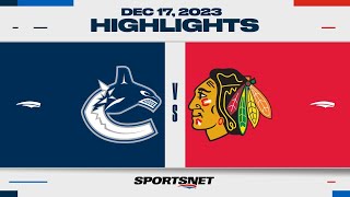 NHL Highlights | Canucks vs. Blackhawks - December 17, 2023