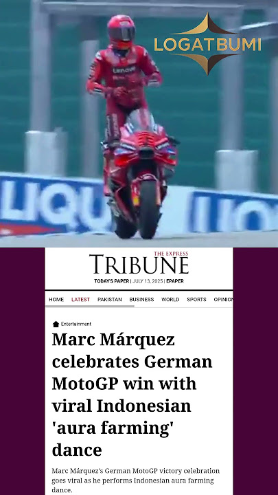 Marc Marquez Rayakan Kemenangan Moto Gp Jerman Dengan Tarian  Aura Farming Anak Pacu Jalur