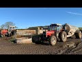 SLURRY SPREADING ON A FROST NOVEMBER DAY AT ORGAN GROUND FARM 2023