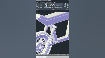 Electric bike prototype 3d in AutoCAD #shortvideo #shorts #autocad3d #youtubeshorts