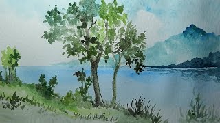 Lukisan Pemandangan - Watercolor Painting