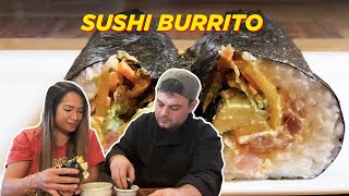 FUN AND EASY SPICY TUNA SUSHI BURRITO RECIPE | SPICY MAYO SAUCE | JAPANESE | MAKE IT AT HOME SUSHI