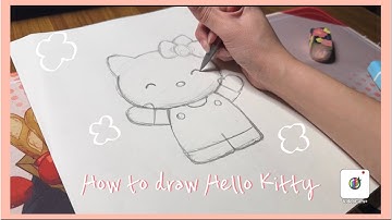 ♡︎ How to draw Hello Kitty ♡︎ // aesthetic Sanrio drawing easy