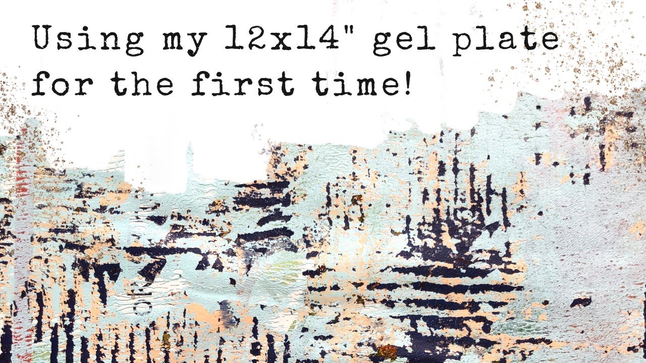 Gelli plate layers with my new 12x14" gel plate and brayer - YouTube