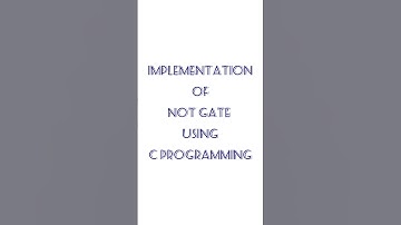 Implementation of NOT gate using C programming #cprogramming #code #notgate