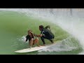 Tandem surfing at the kelly slater surf ranch