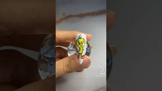 Tweety🐤 #art #tweety #paint #pressonnails