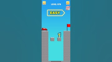 draw bridge puzzle game play level 979 #gaming #drawing #Shorts