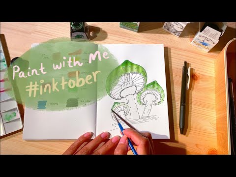 PAINT WITH ME | #Inktober edition: Wild Mushroom ft. Winsor & Newton Drawing Ink