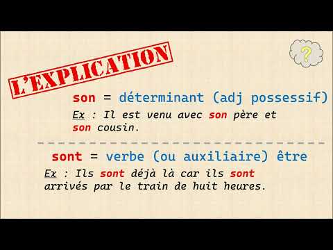 Comment différencier son et sont