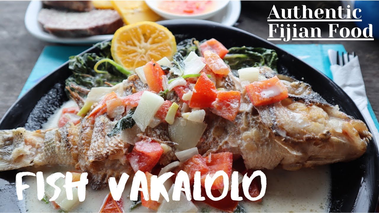 Authentic Fijian Food: Ika (Fish) Vakalolo | Sigatoka, Fji