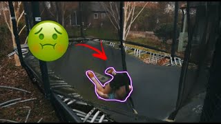 CRAZIEST flips on garden trampoline *painful fail*
