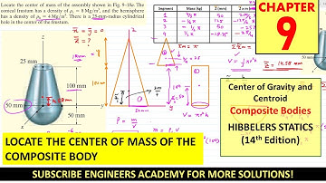 Centroid of Composite bodies, areas or Shapes | Chapter 9 ( Hibbeler Statics 14th) Engineers Academy
