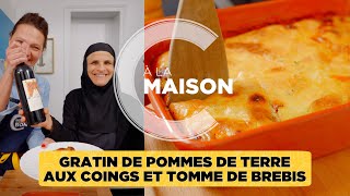 Gratin de pommes de terre aux coings et tomme de brebis