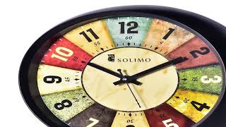 Amazon Brand - Solimo 12-inch Plastic & Glass Wall Clock Amazon @BestHomeProductsIndia