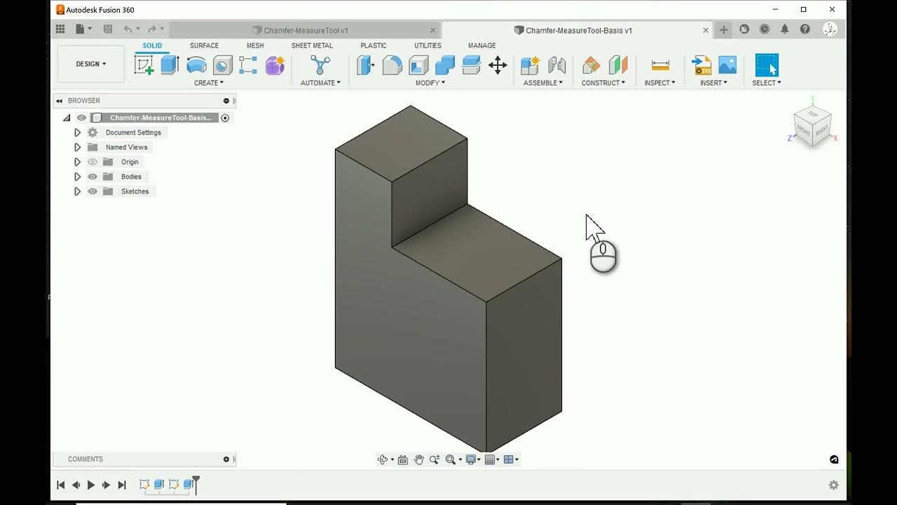 Fusion 360 Measure tool gebruiken bij CHAMFER YouTube