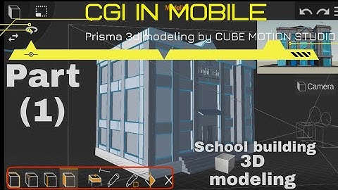 low poly school building 3d modeling tutorial part (1) in prisma 3d