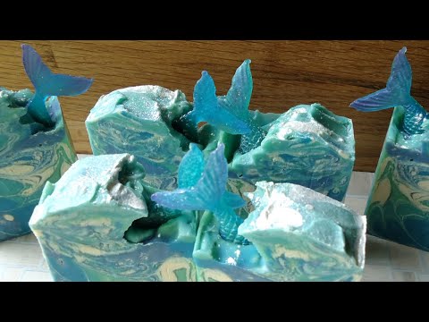 Splash ( Mermaid Tail ) Soap ~ Cold Process ~ Handmade ~ Q2Joy Creations