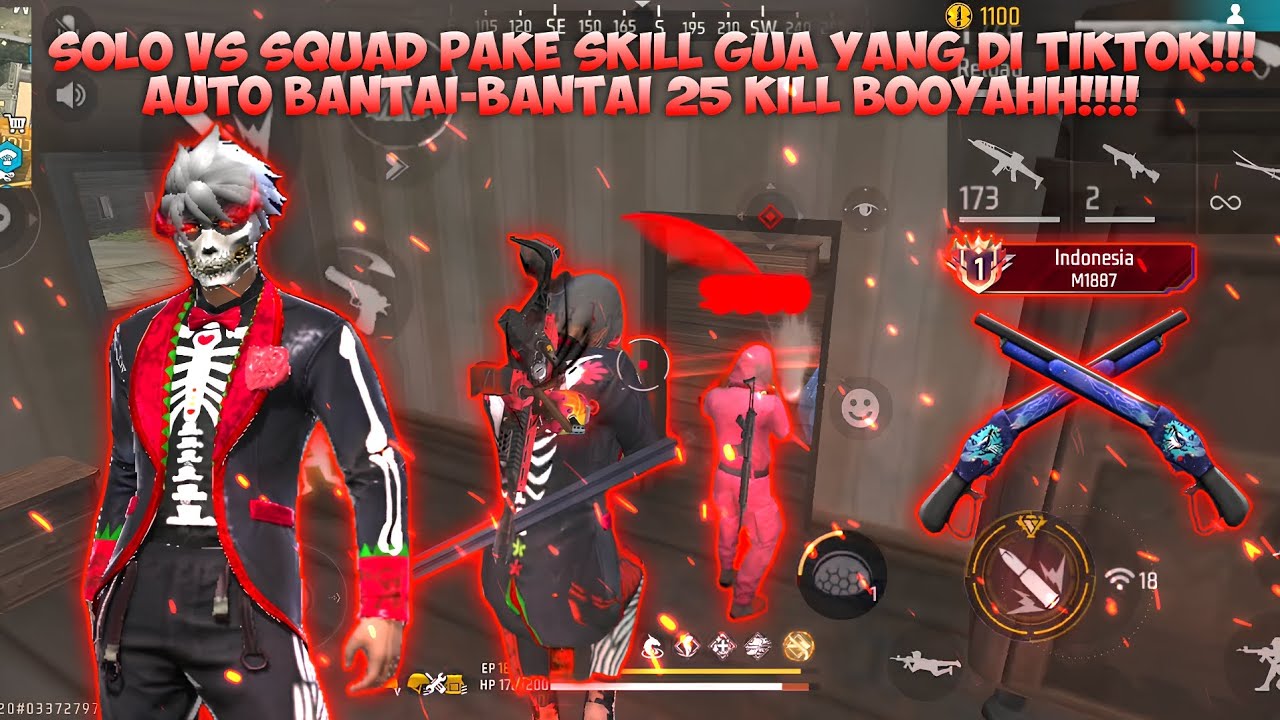 SOLO VS SQUAD COSPLAY GUA YANG DI TIKTOK AUTO BANTAI-BANTAI NGERATAIN 3 SQUAD BOOYAH!!!🔥 