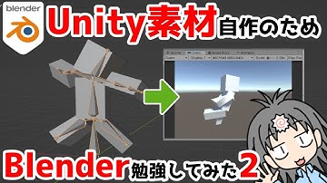 Unityゲーム用の素材作りを習得するためBlender初心者向け入門動画で勉強してみた２　箱人間を作ってUnityに突っ込む編
