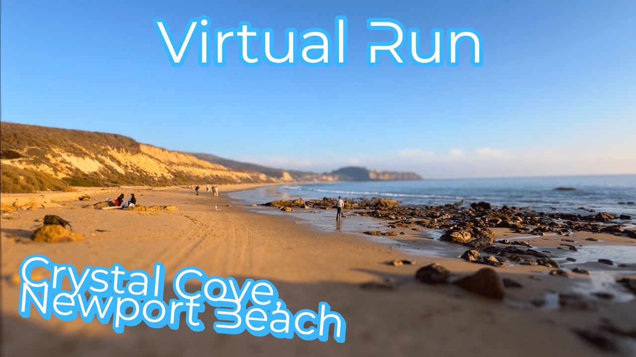 Crystal Cove | Virtual Run | Beach Ambience | Background Music