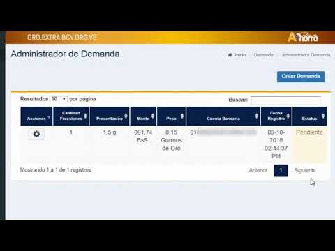 COMPLA DE ORO EN LA PAG  BANCO CENTRAL DE VENEZUELA BCV