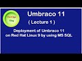 Lecture 1,Configuration and Deplyment of Umbraco 11 on Red Hat Enterprise 9 Linux