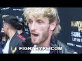 LOGAN PAUL IMMEDIATE REACTION TO BRAWL WITH MAYWEATHER & JAKE PAUL: "I TOLD HIM NOT TO DO IT"