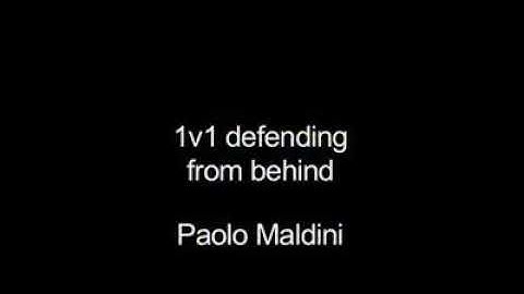 Training difending "the king Maldini"