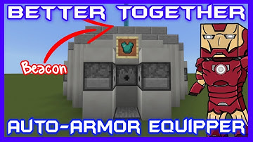 Iron Man Auto Armor Equipper (4-way) Tutorial [Minecraft Bedrock Edition][MCPE]
