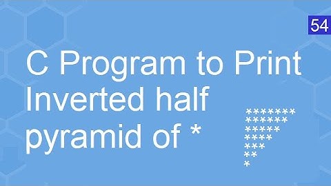C Program to Print Inverted half pyramid of *
