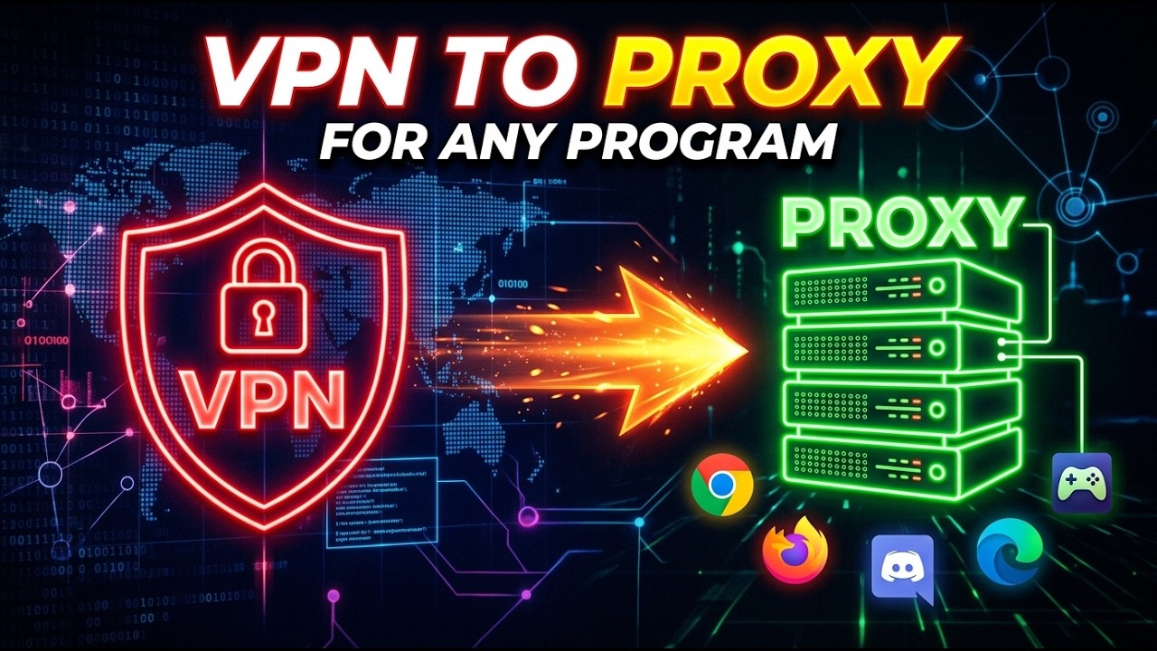 تحويل VPN إلى Proxy لأي برنامج 🔥 الطريقة الاحترافية خطوة بخطوة