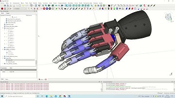 FreeCAD + MBDyn prosthetic hand.