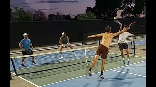 Men's Pro Doubles Pickleball. AJ Koller and Scott Berke vs Luke Ness and Andre Millet. Game 1 of 2.