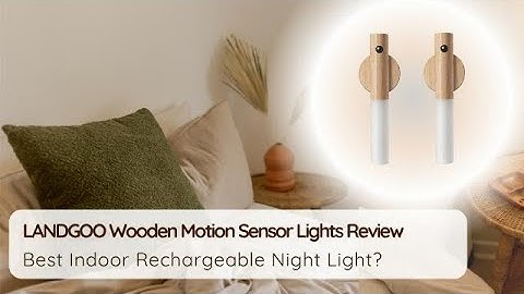 💡 LANDGOO Wooden Motion Sensor Lights Review | Best Indoor Rechargeable Night Light? 🌙