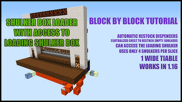 Improved Shulker Box Loader w/ Access to Loading Shulker - Minecraft 1.16 - Block by Block Tutorial