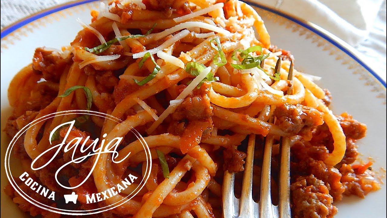 El Mejor Espagueti Rojo con Carne Molida - YouTube